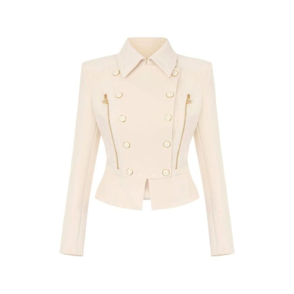 Elisabetta Franchi Neutrals Jackets - Fitted Jackets Women
